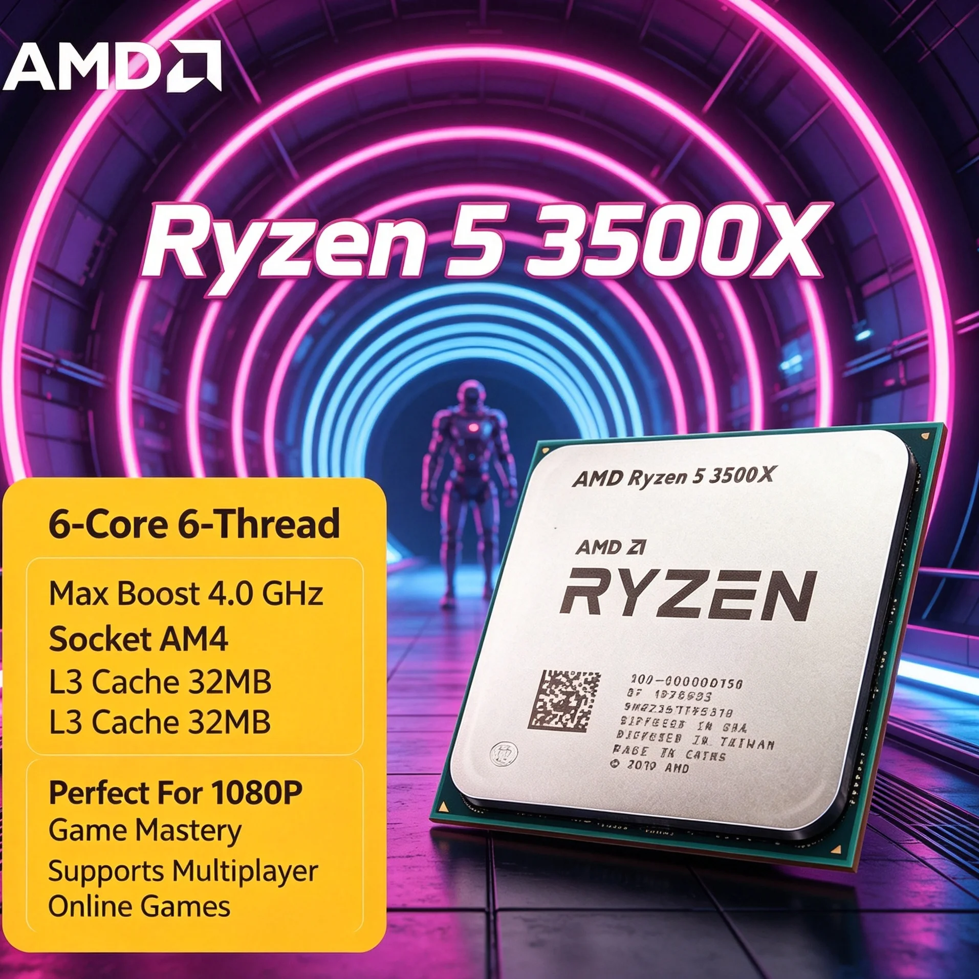 Pc Gaming Ryzen - CPU AMD Ryzen 5 3500X para
