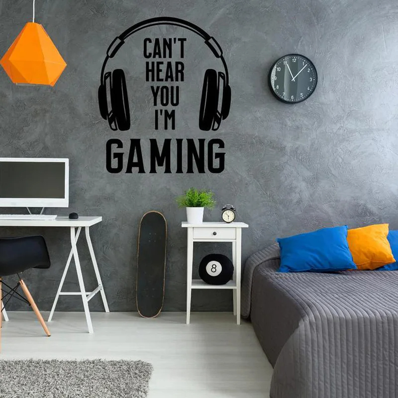 Pc Gaming Wallpaper - Calcomanías decorativas con citas de videojuegos,