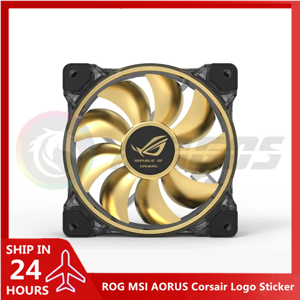 Pc Gaming Rog - Pegatina con logotipo de ventilador para