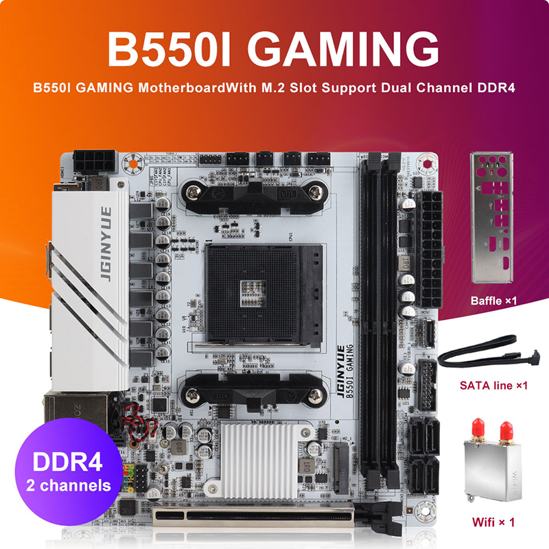 Pc Gaming Ryzen - Placa base para juegos JINGYUE B550I