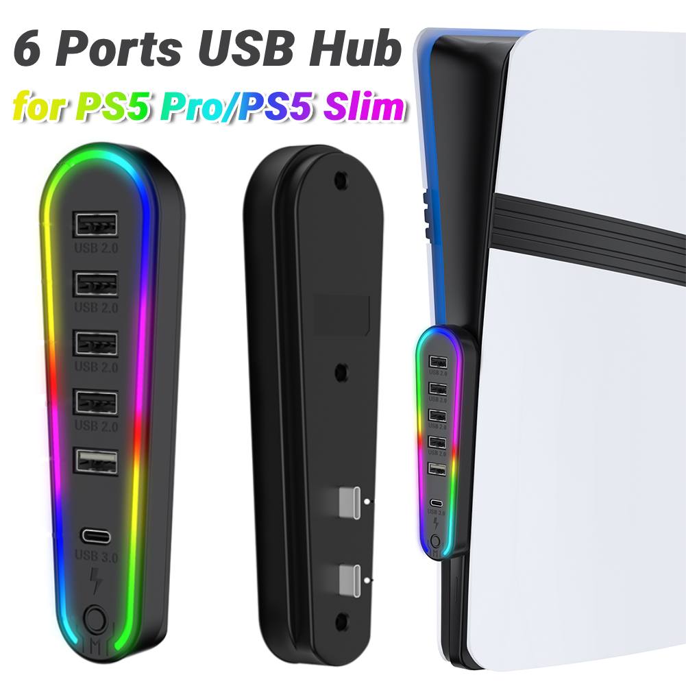 Usb Hub Gaming - Hub USB de 6 Puertos con