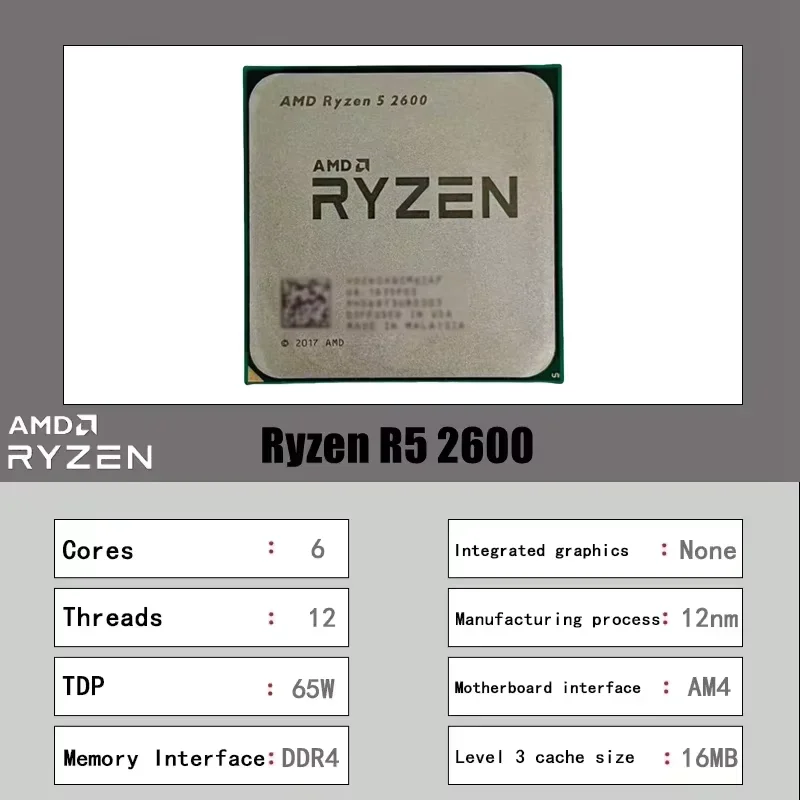 CPU AMD Ryzen 5 2600 de 6 Núcl - Pc Gaming Entry reseña y precio