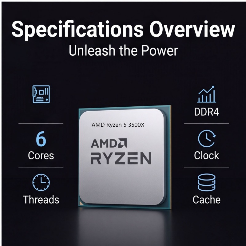 CPU AMD Ryzen 5 3500X para com - Pc Gaming Ryzen reseña y precio