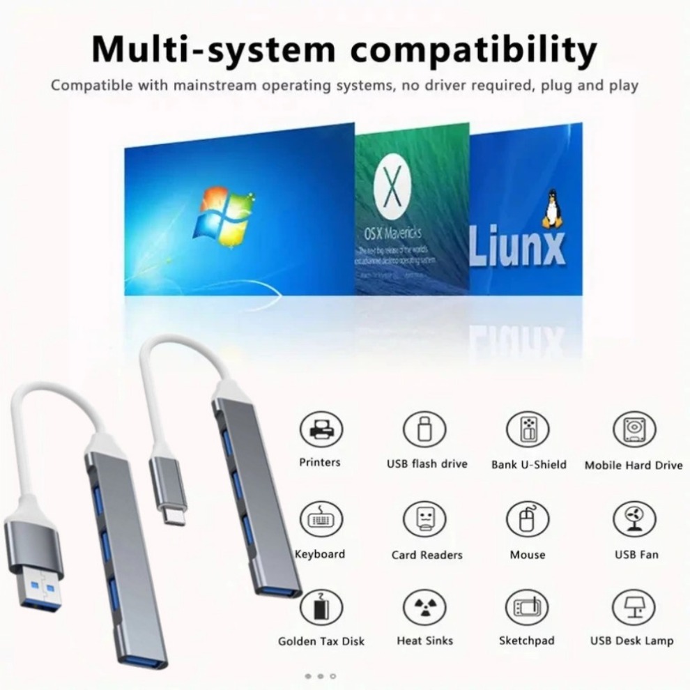 Hub USB 3,0 4 en 1 de alta vel - Usb Hub Gaming reseña y precio