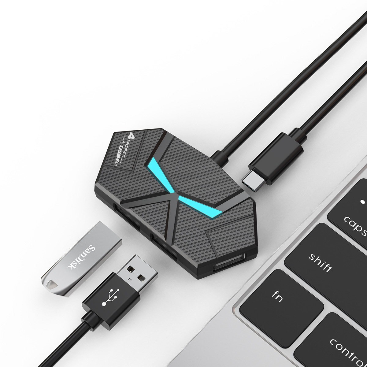 HUB de 0,6 CM/1,2 M, divisor d - Usb Hub Gaming reseña y precio