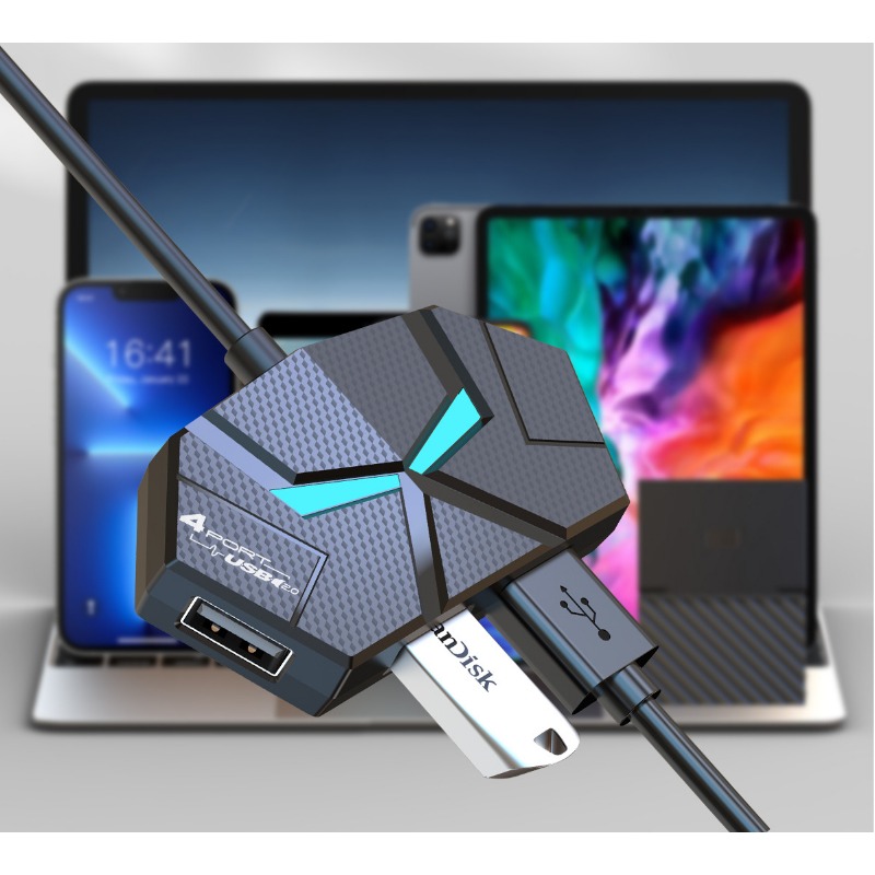 HUB de 0,6 CM/1,2 M, divisor d - Usb Hub Gaming reseña y precio