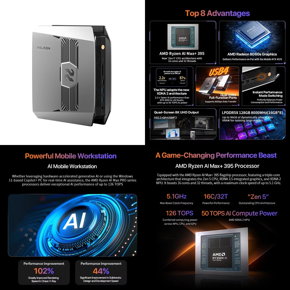 Mini PC OpenClaw Ryzen AI Max+ - Pc Gaming Ryzen reseña y precio