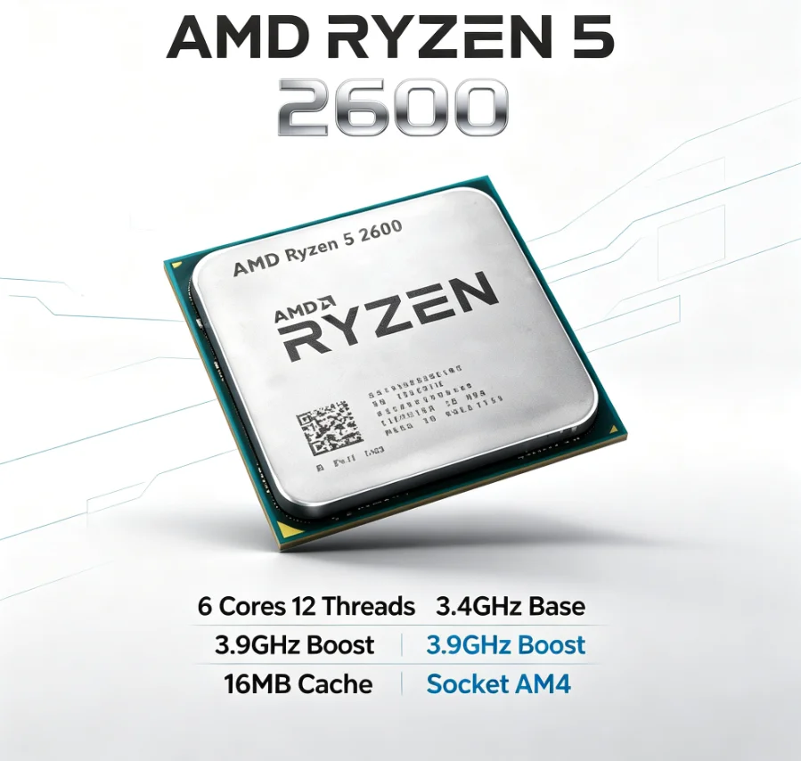 CPU AMD Ryzen 5 2600 R5 2600 d - Pc Gaming Entry reseña y precio